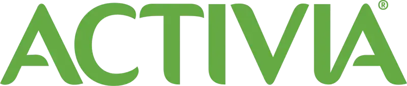 Activia logo in bold green letters.