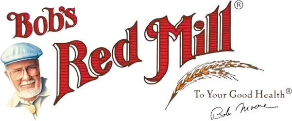 Bob's Red Mill logo with wheat illustration.