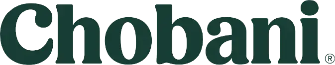 Chobani logo in dark green text.