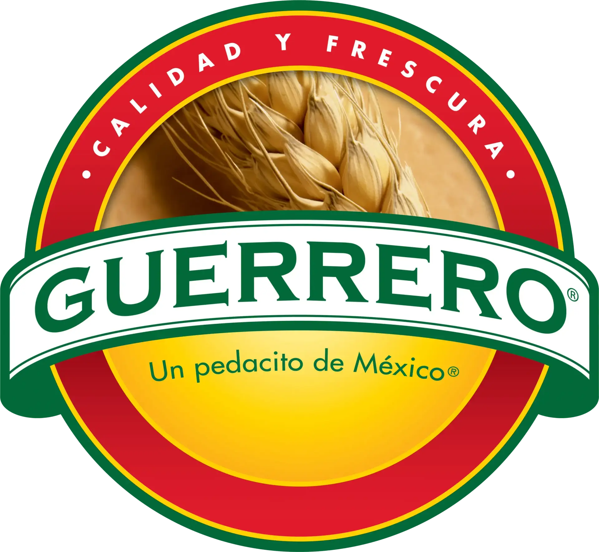 Guerrero logo with wheat and colorful design.