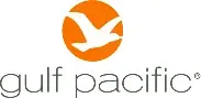 Orange bird logo above "gulf pacific" text.