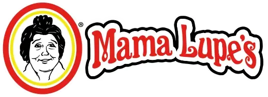 Mama Lupe's logo with smiling woman illustration.
