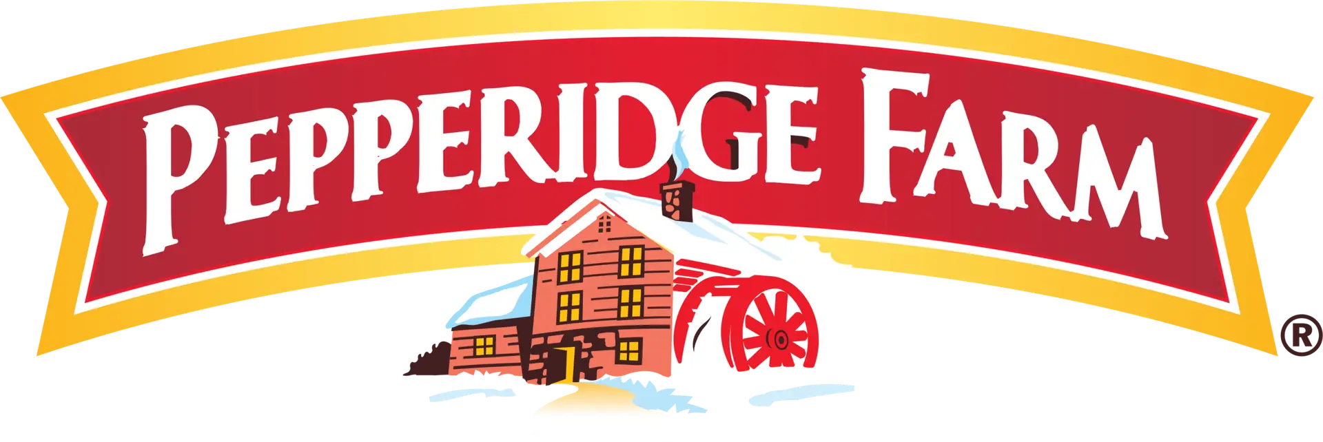 Pepperidge Farm logo with snowy house and wheel.