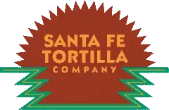 Santa Fe Tortilla Company logo with sun design.