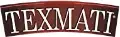 Texmati logo with bold, curved lettering.