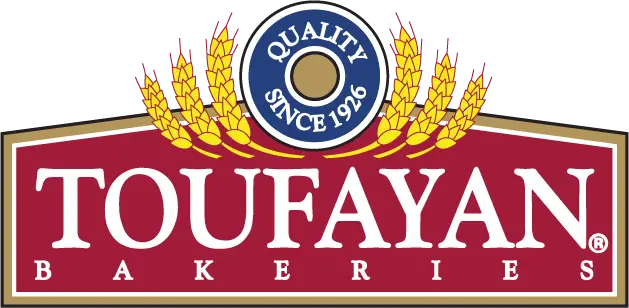 Toufayan Bakeries logo with quality seal.