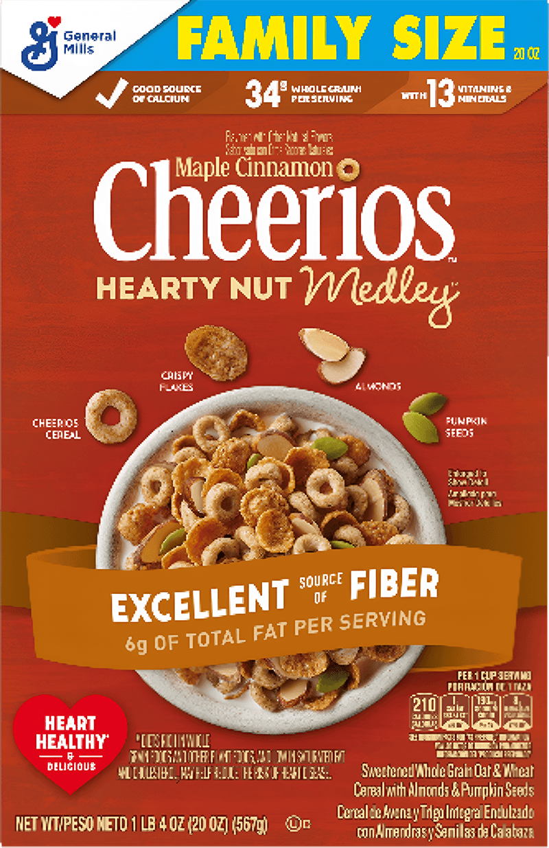 Cheerios hearty nut artwork