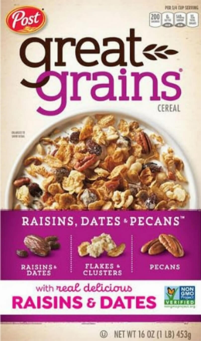 Great grains raisins dates pecans