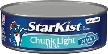 StarKist tuna can, labeled "Chunk Light in Water".